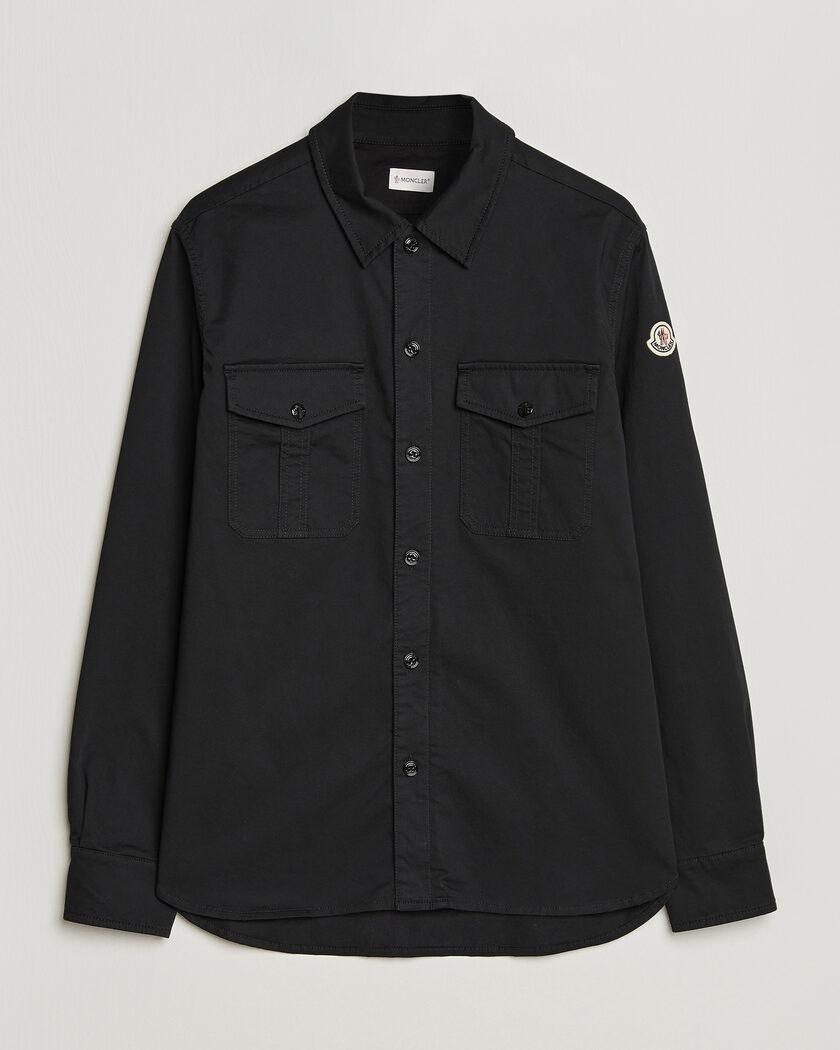 Moncler Double Pocket Overshirt Black – Negro