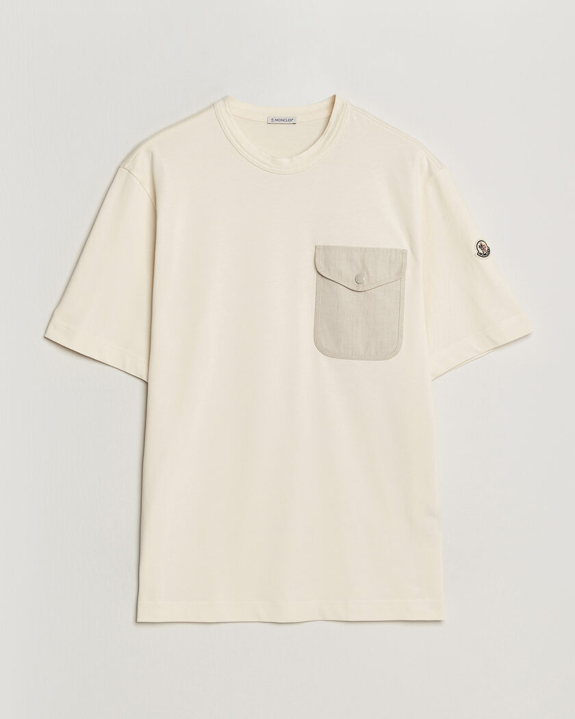 Moncler Oversize Pocket T-Shirt Off White – Blanco