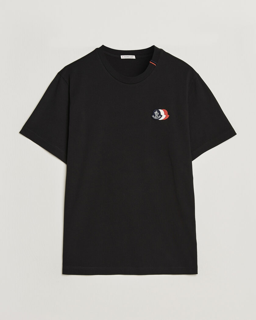 Moncler Tricolore Logo T-Shirt Black – Negro