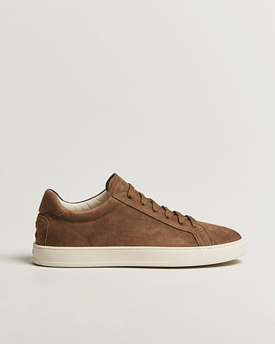 Tod's Cassetta Lacciata Sneaker Chestnut Suede – Marrón