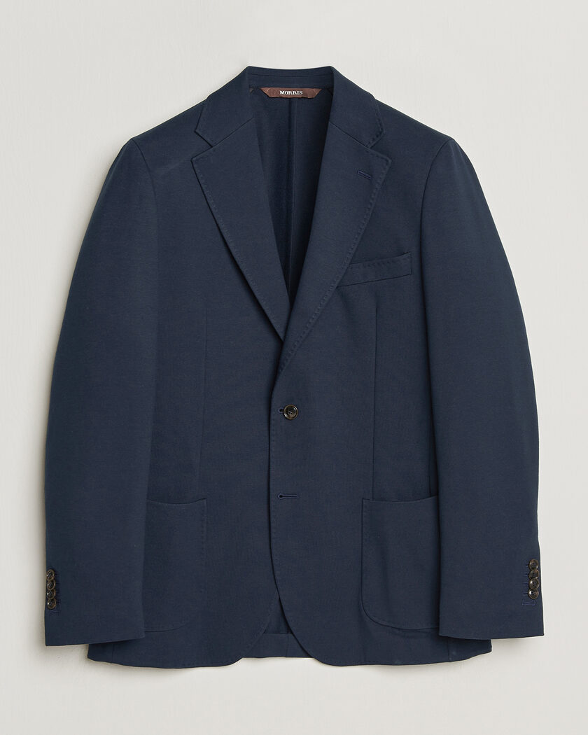 Morris Cotton Jersey Blazer Navy – Azul
