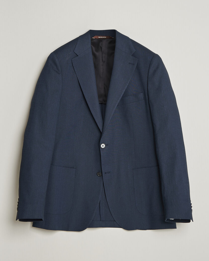 Morris Linen Suit Blazer Navy – Azul
