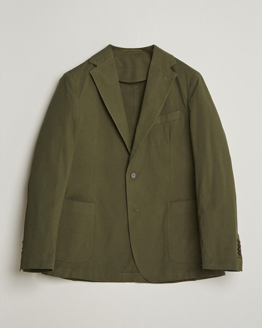 Morris Washed Cotton Suit Blazer Olive – Verde