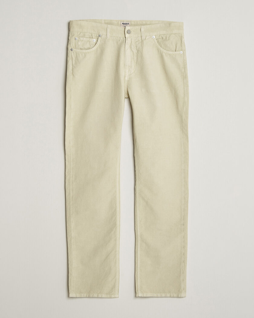 Morris James Washed Linen 5-Pocket Pants Khaki W30L32 - Tamaño: W30L32 - Color: Beige