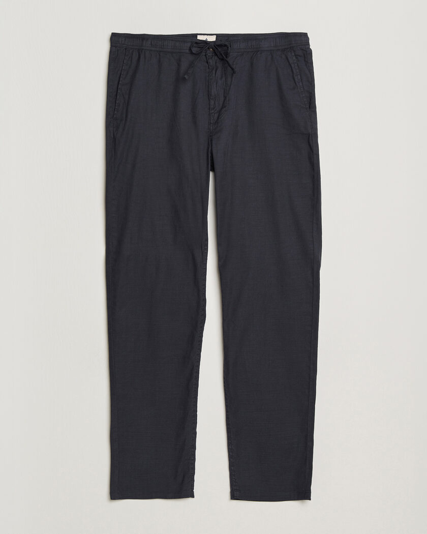  Morris Fenix Linen Trousers Navy – Azul