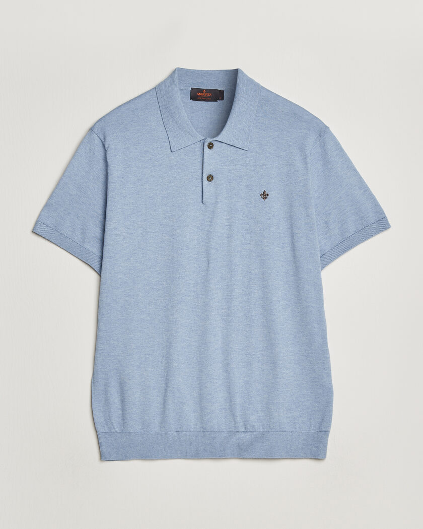 Morris Riley Short Sleeve Polo Light Blue – Azul