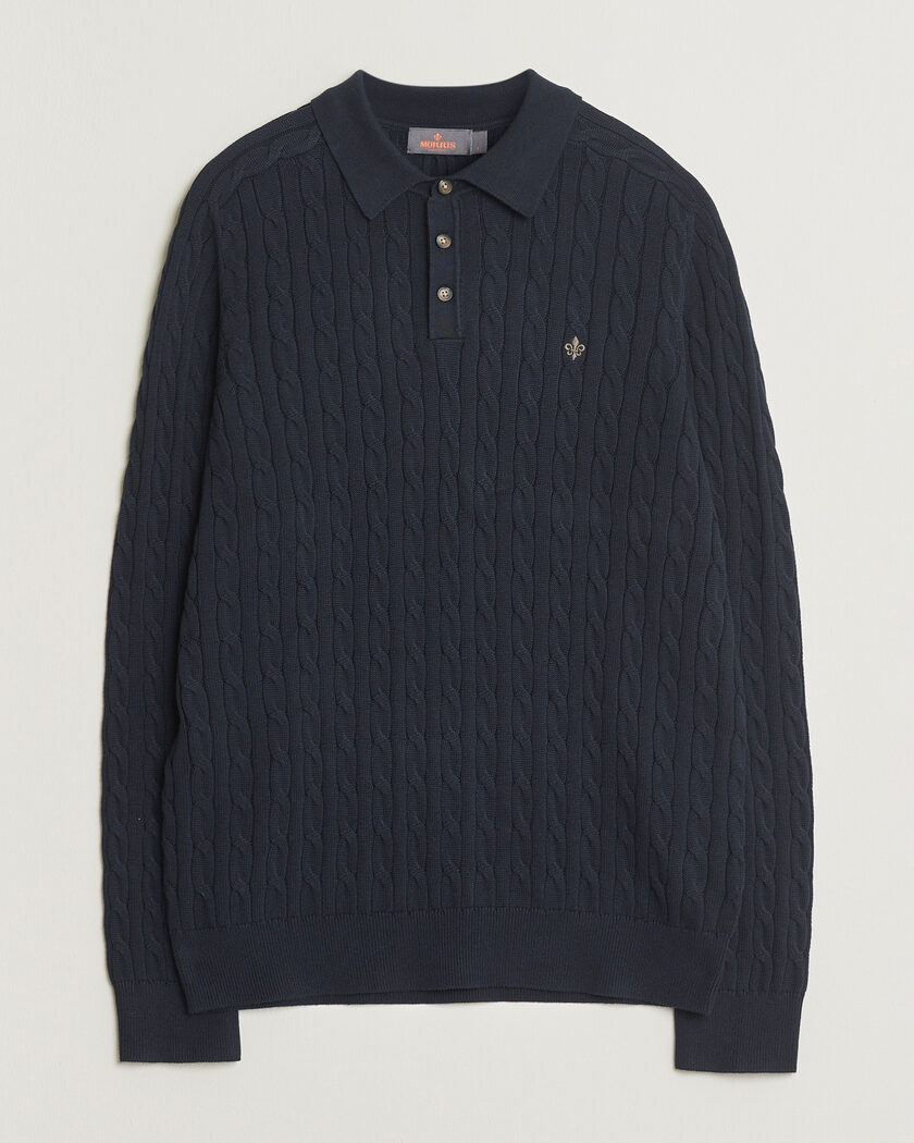 Morris Lancaster Cable Polo Navy – Azul