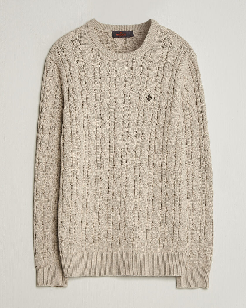 Morris Ethan Cable Oneck Khaki – Beige