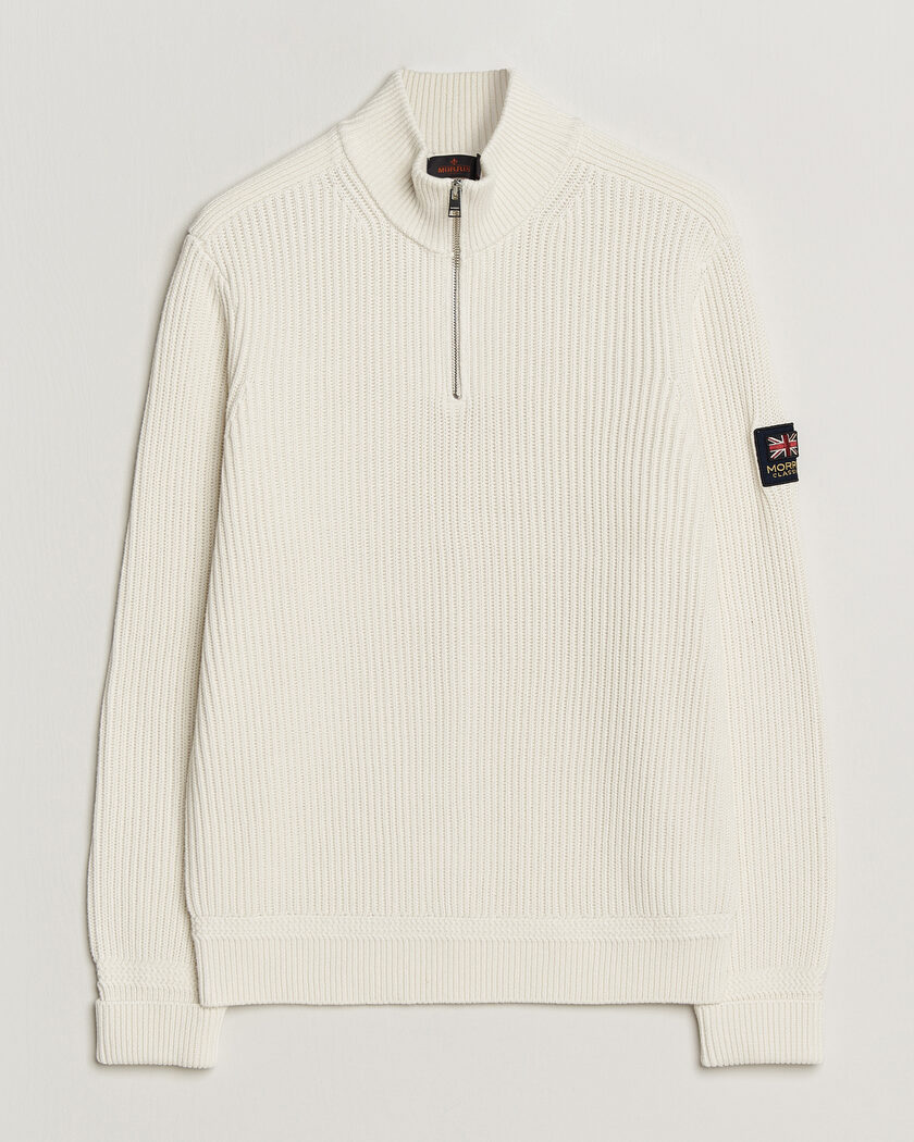 Morris Brenton Half-Zip Off White – Blanco