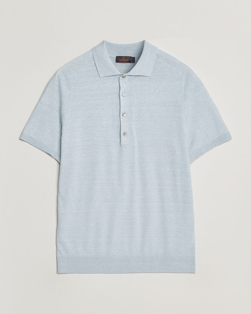 Morris Colin Short Sleeve Polo Shirt Light Blue – Azul