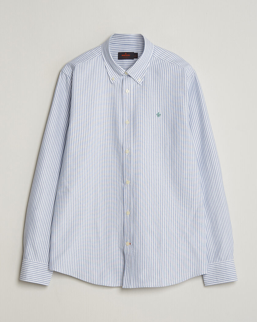 Morris Douglas Striped Oxford Shirt Dark Blue – Azul