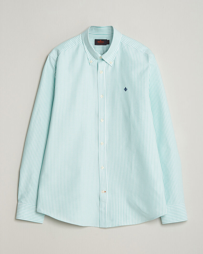 Morris Douglas Striped Oxford Shirt Green – Verde