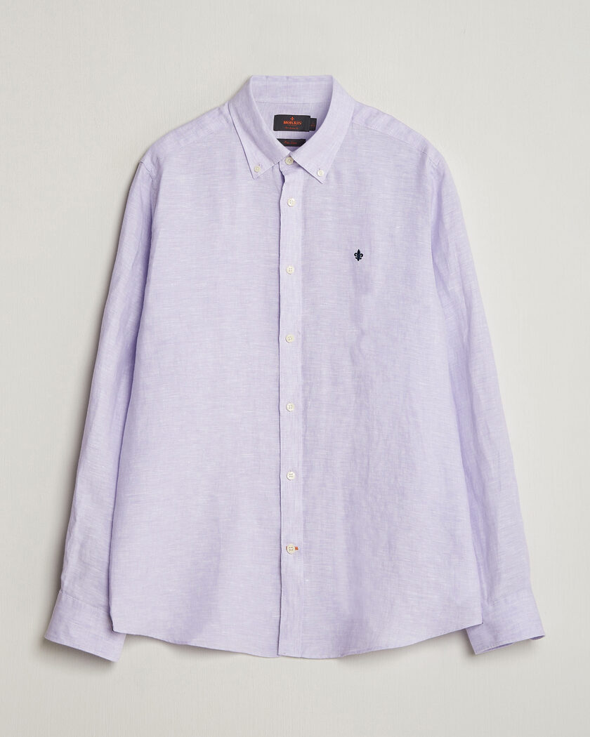Morris Douglas Button Down Linen Shirt Purple – Morado