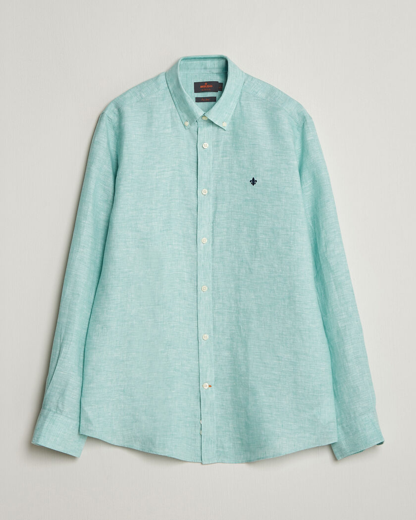 Morris Douglas Button Down Linen Shirt Green – Verde
