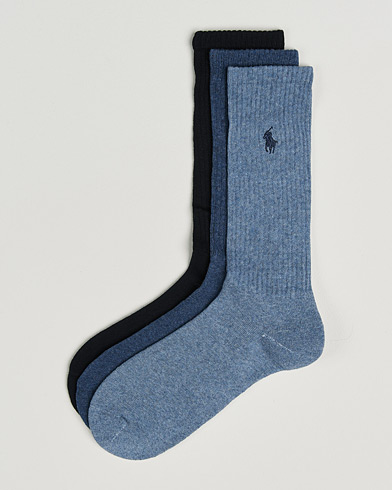 Polo Ralph Lauren 3-Pack Crew Sock Denim – Azul