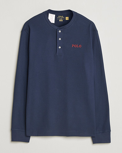 Polo Ralph Lauren Waffle Henley Loungewear Cruise Navy – Azul
