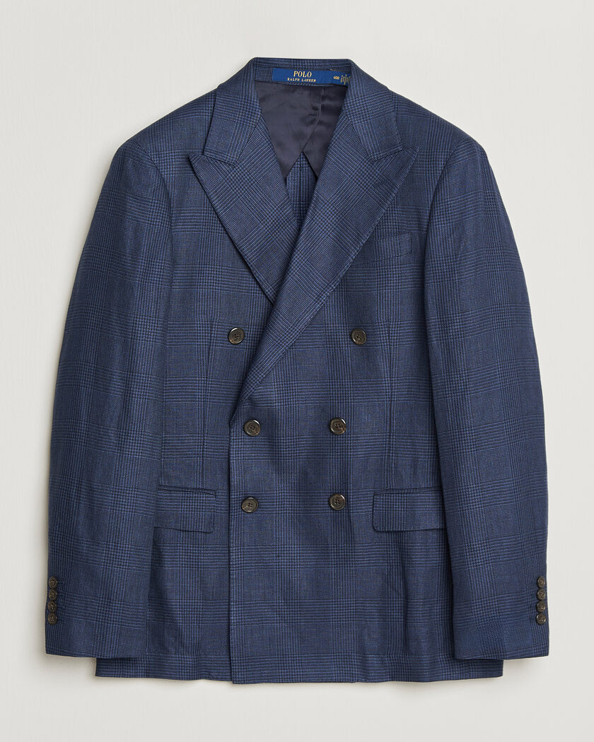 Polo Ralph Lauren Mini Glenplaid DB Blazer Spring Navy – Azul