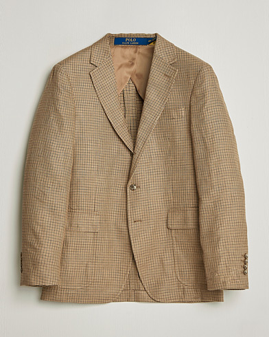Polo Ralph Lauren Mini Guncheck Blazer Camel Multi – Marrón