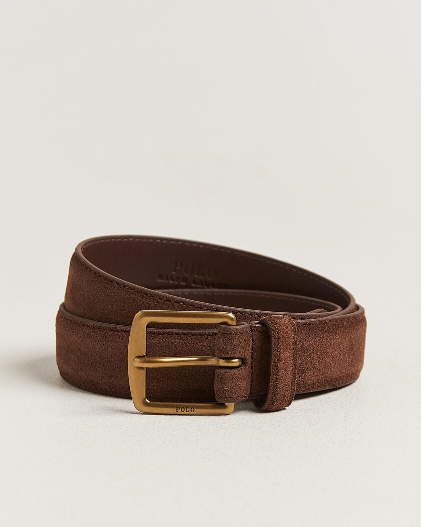 Polo Ralph Lauren Suede Belt Dark Brown – Marrón