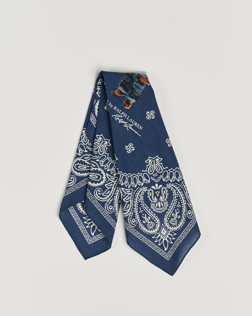 Polo Ralph Lauren Printed Bear Scarf Navy Multi – Multicolor