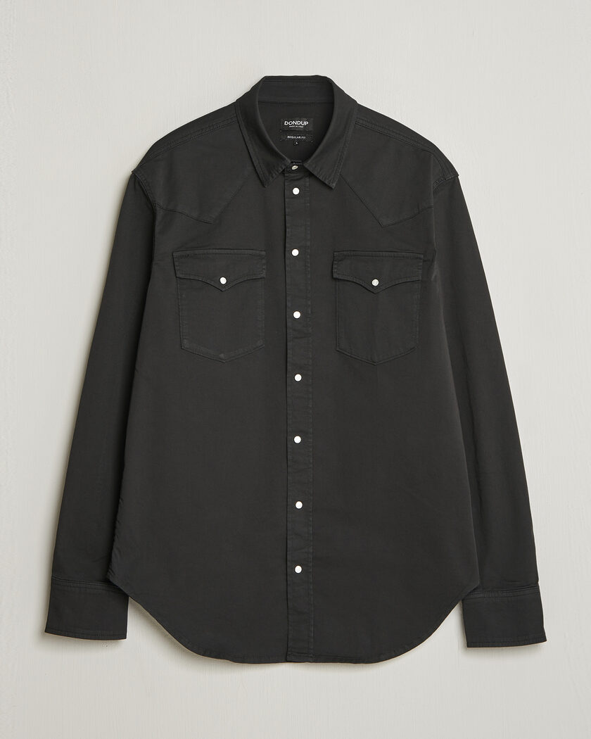 Dondup Regular Fit Shirt Washed Black – Negro
