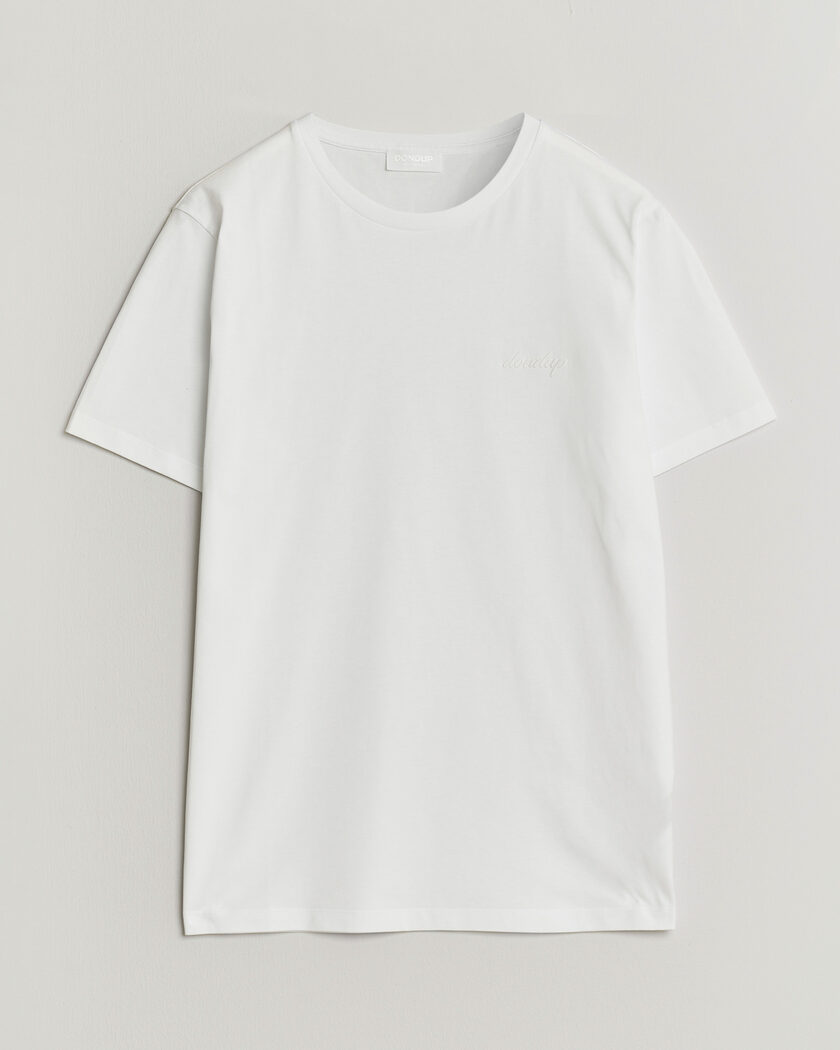 Dondup Logo Crew Neck T-Shirt White – Blanco