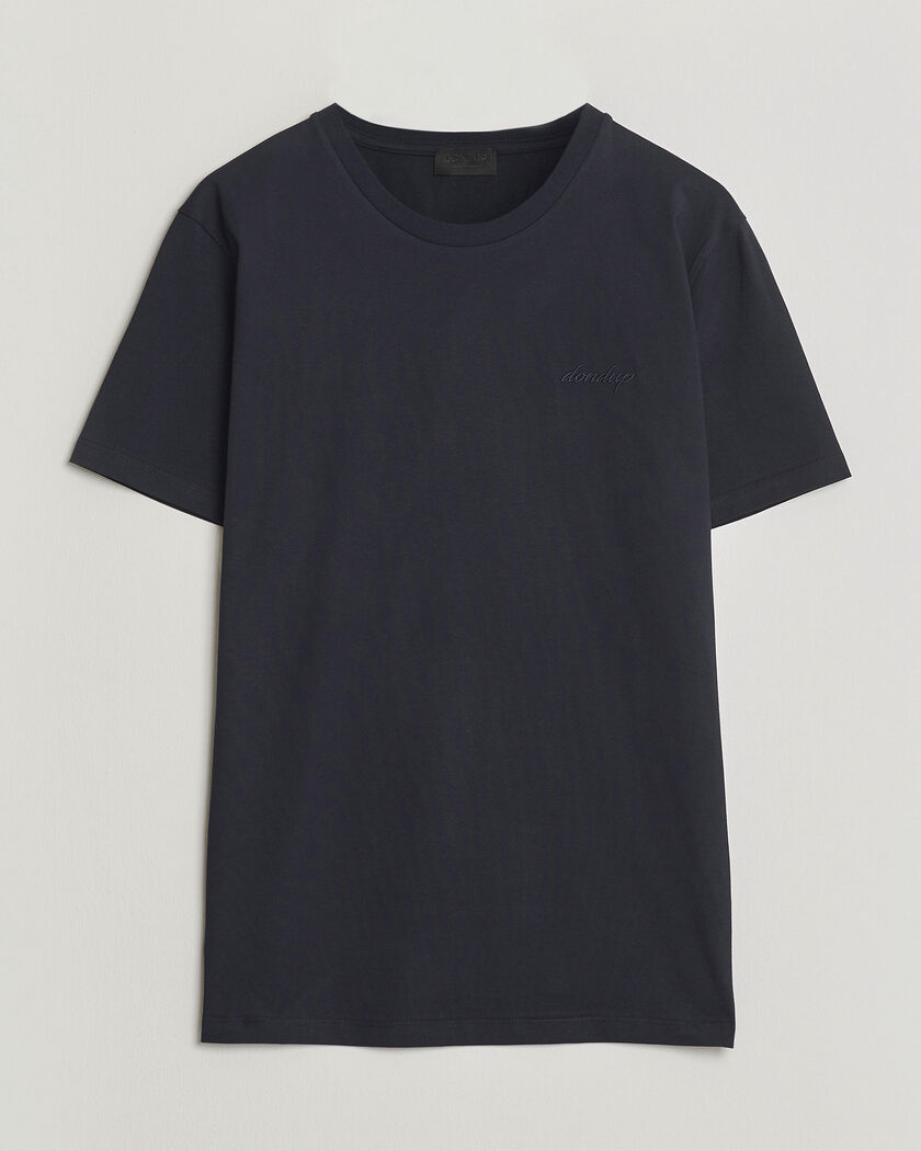 Dondup Logo Crew Neck T-Shirt Navy – Azul