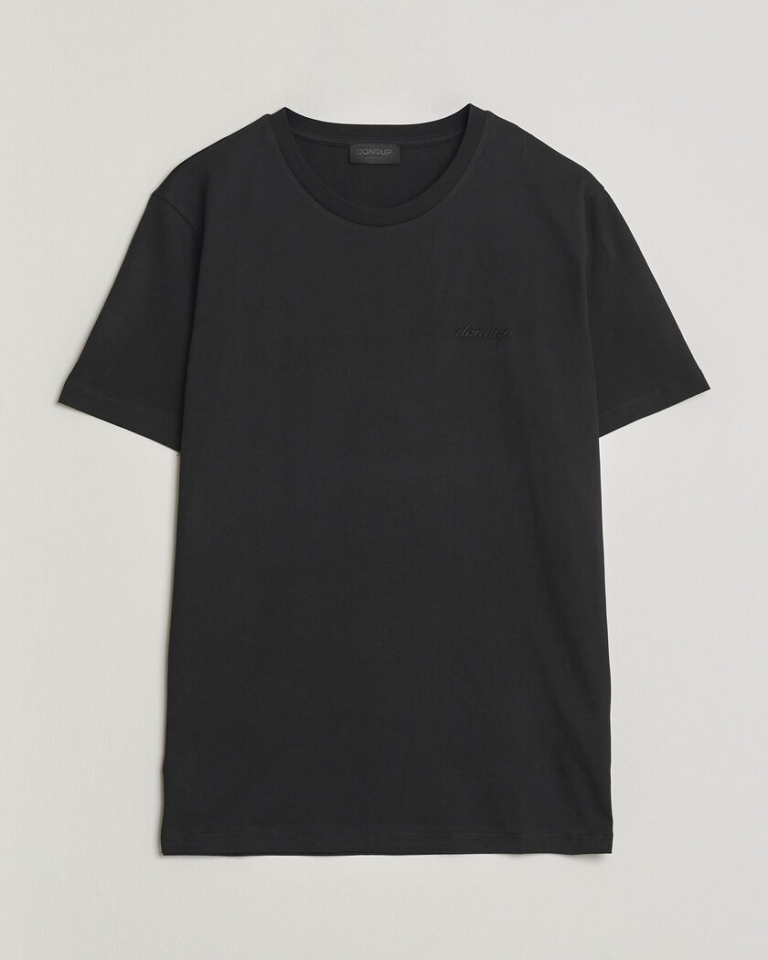 Dondup Logo Crew Neck T-Shirt Black – Negro