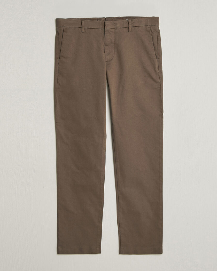 NN07 Theo Regular Fit Stretch Chinos Mable Husk – Verde