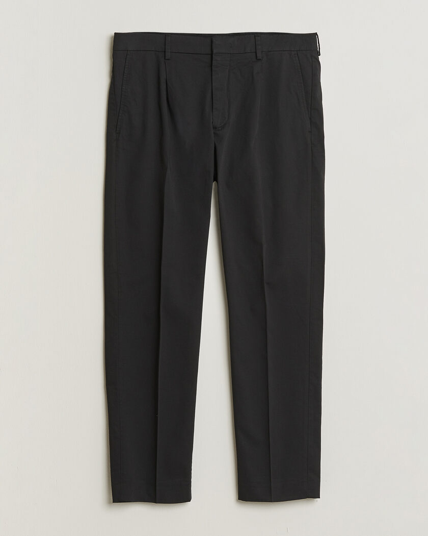 NN07 Bill Pleated Trousers Black – Negro