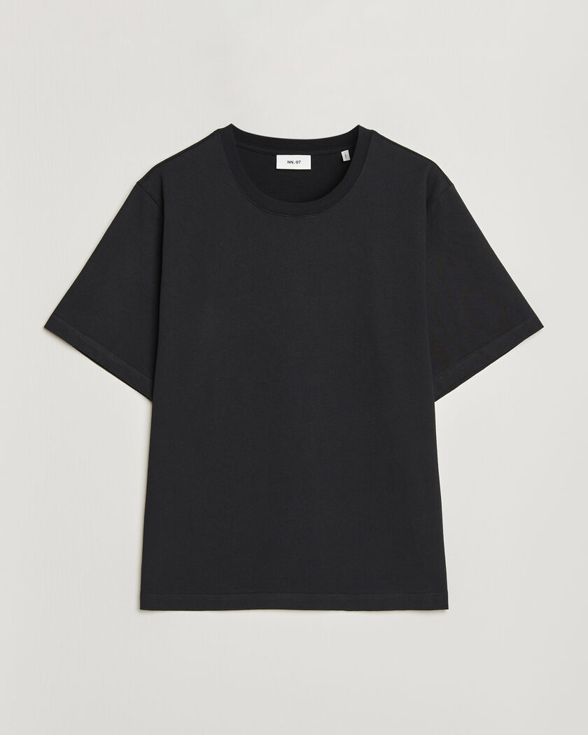 NN07 Jett Washed Printed Crew Neck T-Shirt Black – Negro