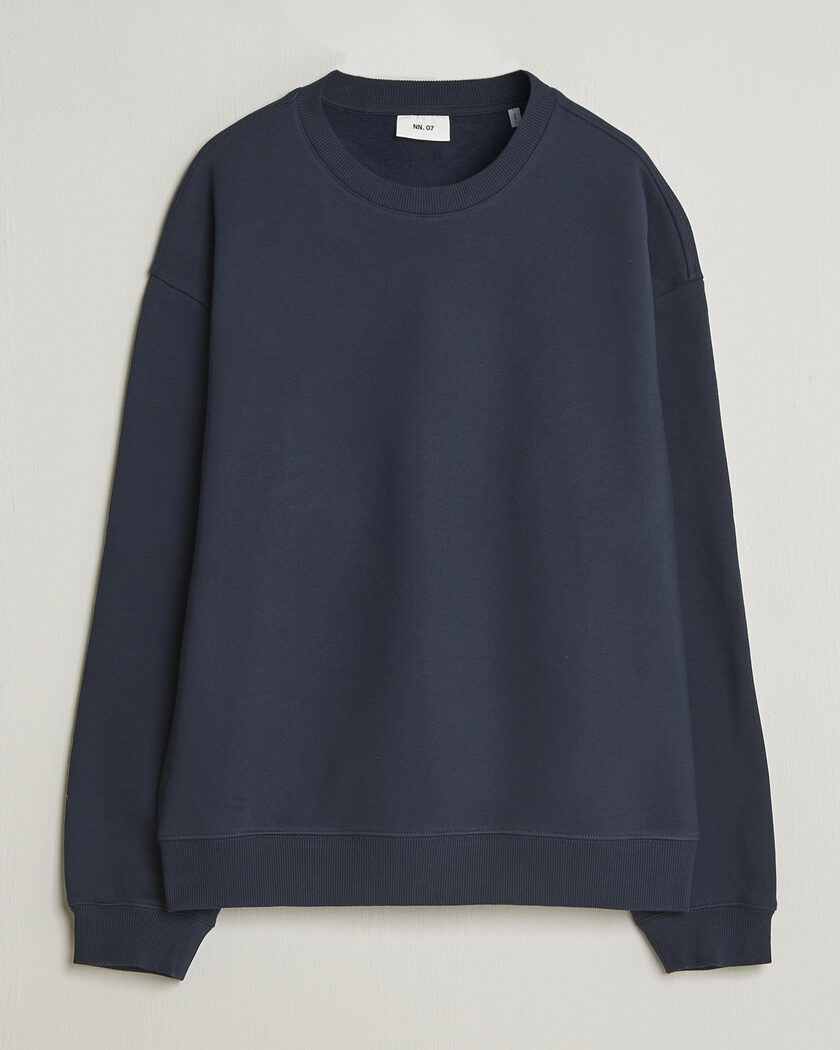 NN07 David Crew Neck Sweatshirt Navy Blue – Azul