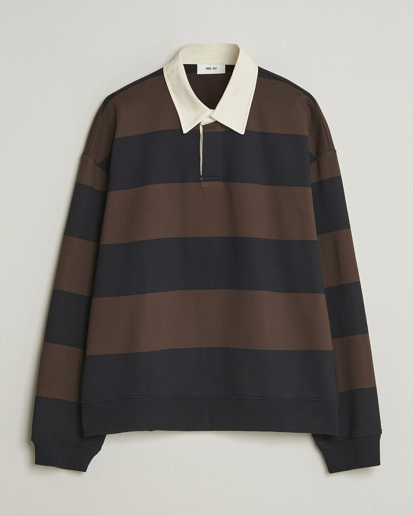 NN07 David Rugby Sweater Brown Stripe – Multicolor