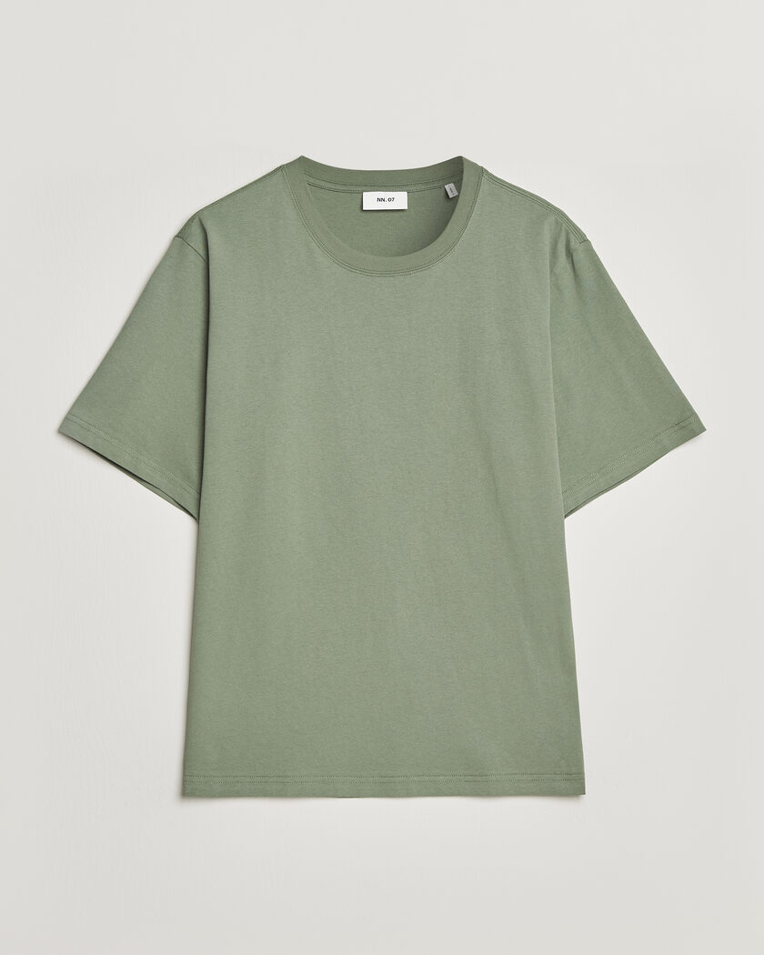 NN07 Jett Washed Crew Neck T-Shirt Sea Spray Green – Verde