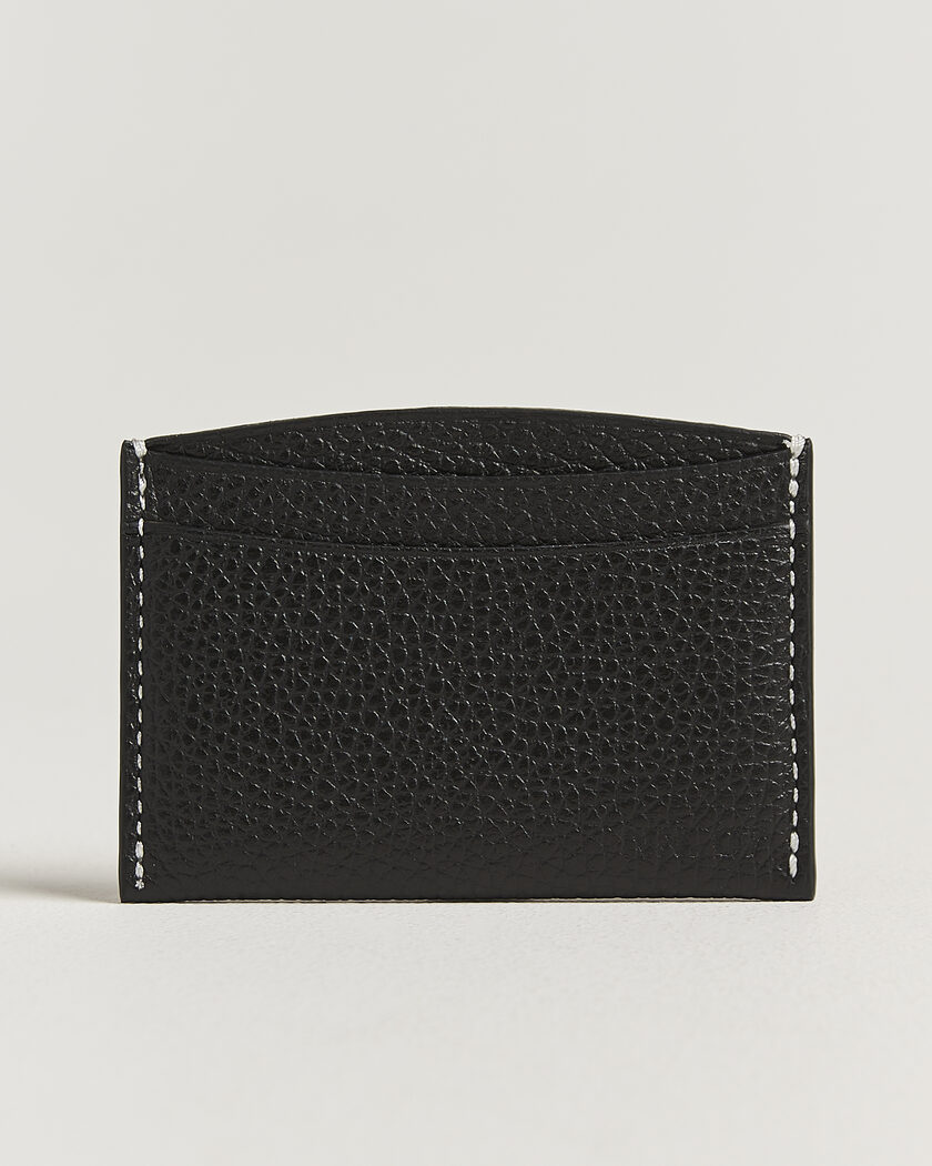 NN07 Grained Leather Card Holder Black – Negro