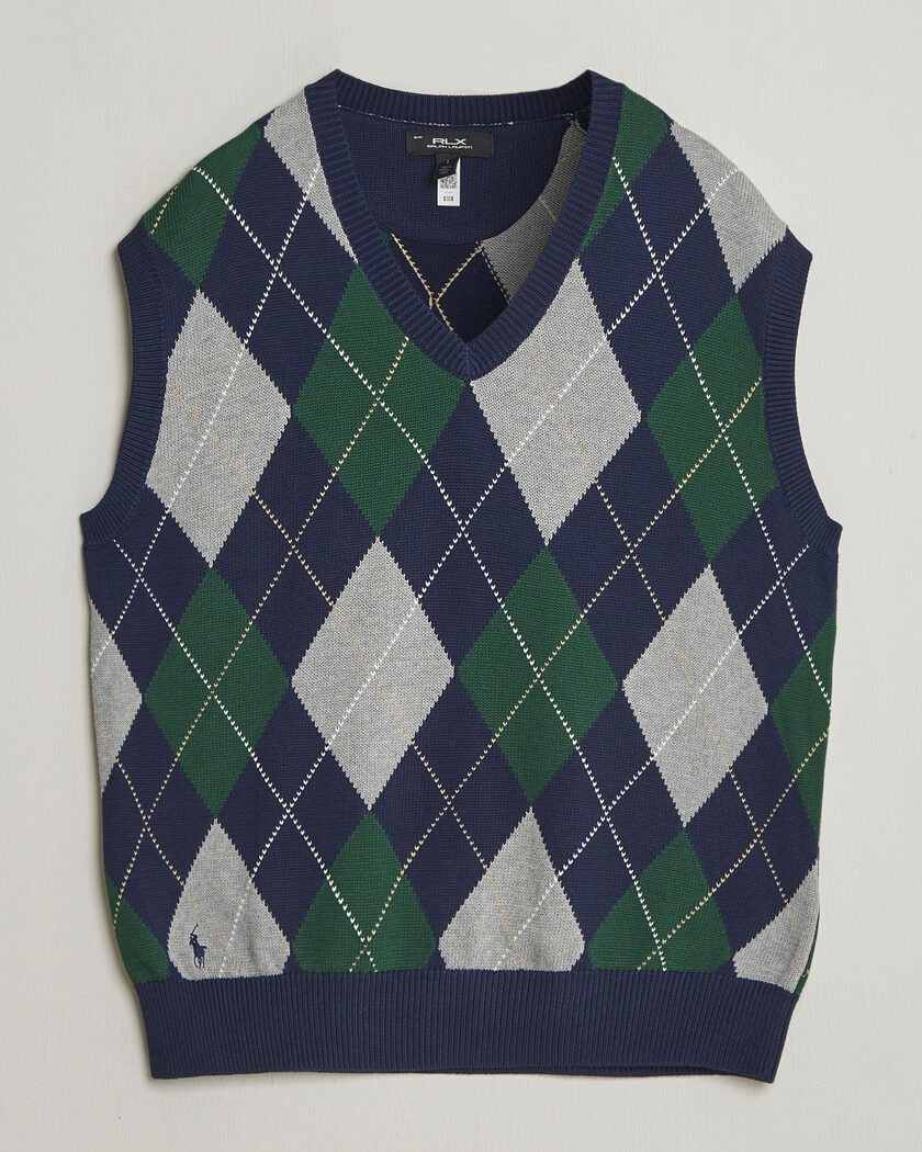 RLX Ralph Lauren Cotton Coolmax Vest Argyle Multi – Azul