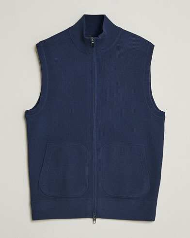 RLX Ralph Lauren Cotton Coolmax Mockneck Vest Refined Navy – Azul
