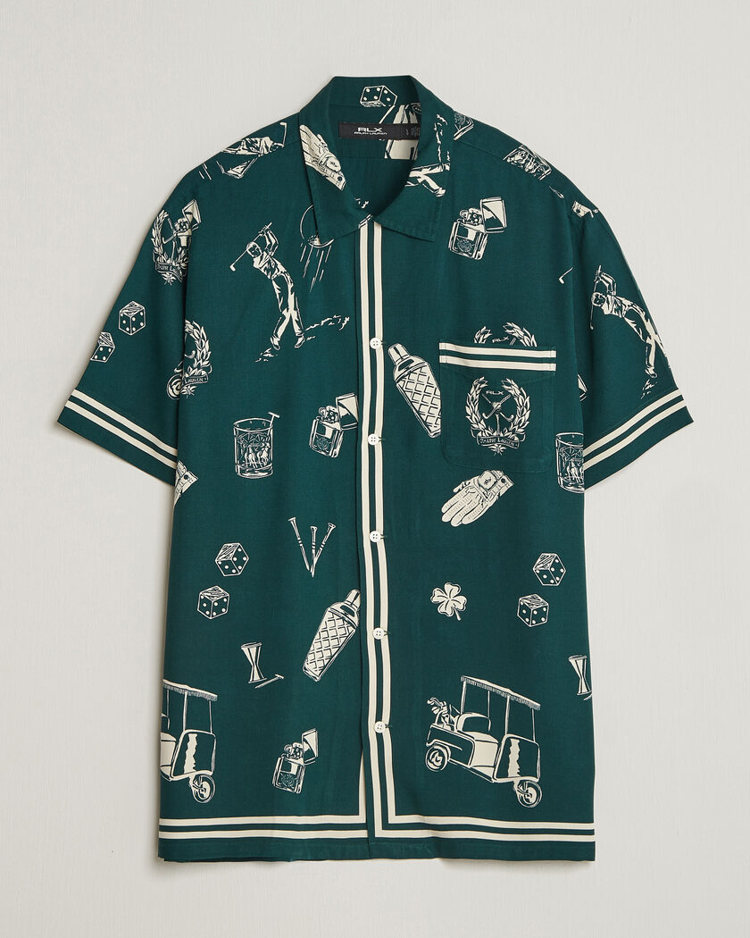 RLX Ralph Lauren Short Sleeve Golf Shirt Par-Tee on the Greens – Verde