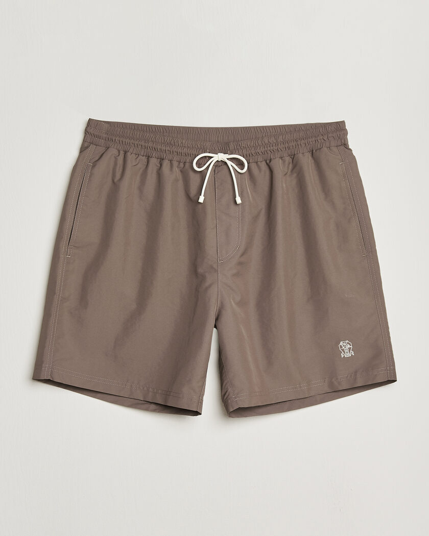 Brunello Cucinelli Nylon Swim Trunks Brown – Marrón