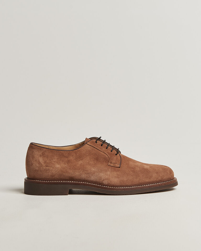 Brunello Cucinelli Derby Shoes Brown Suede – Marrón