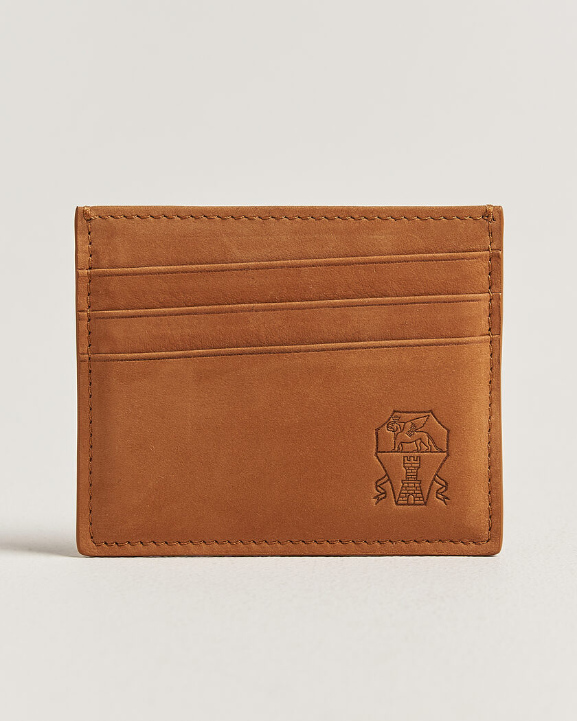 Brunello Cucinelli Nubuck Wallet Card Holder Cognac – Marrón