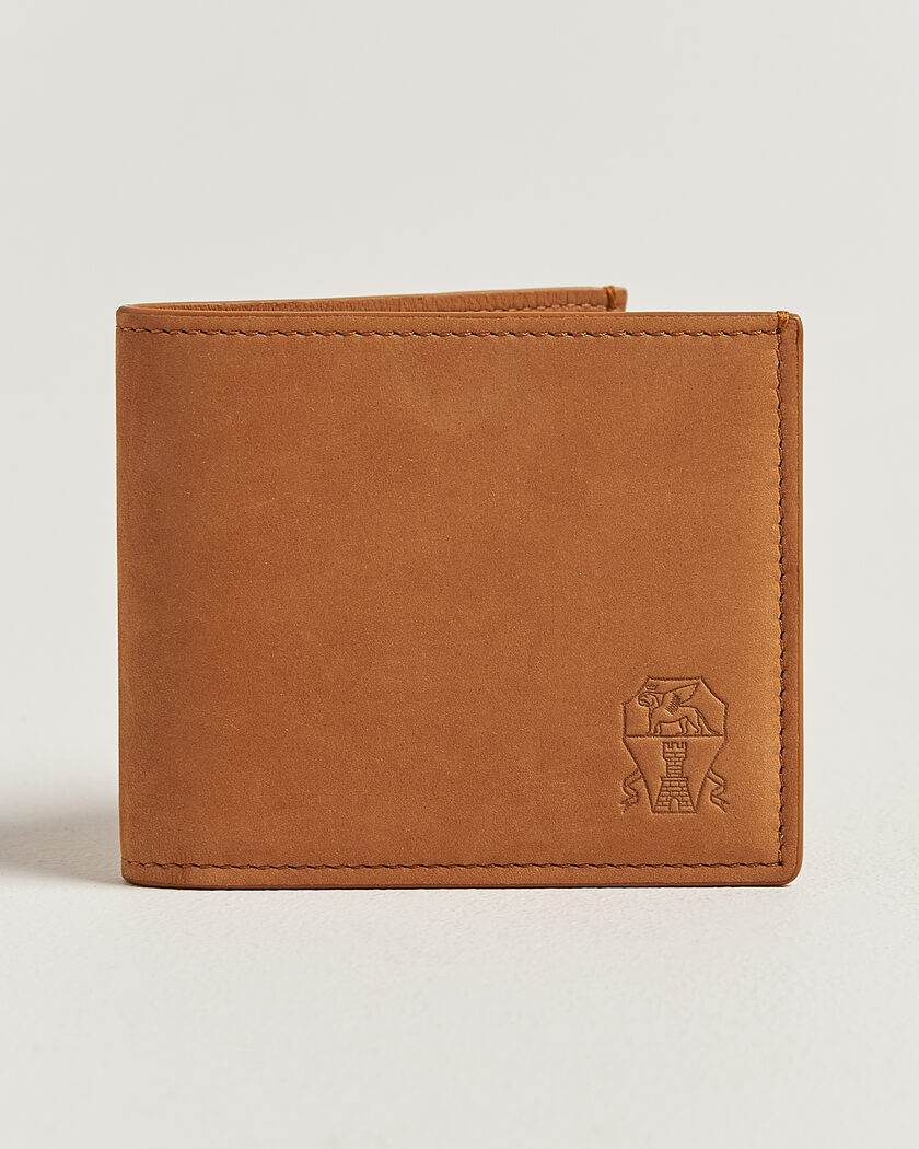 Brunello Cucinelli Nubuck Leather Wallet Cognac – Marrón
