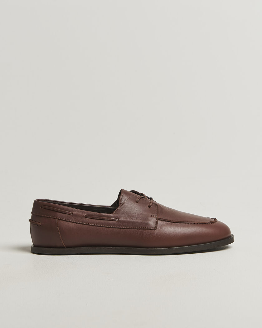 Lardini Orfeo Leather Boat Shoe Brown – Marrón