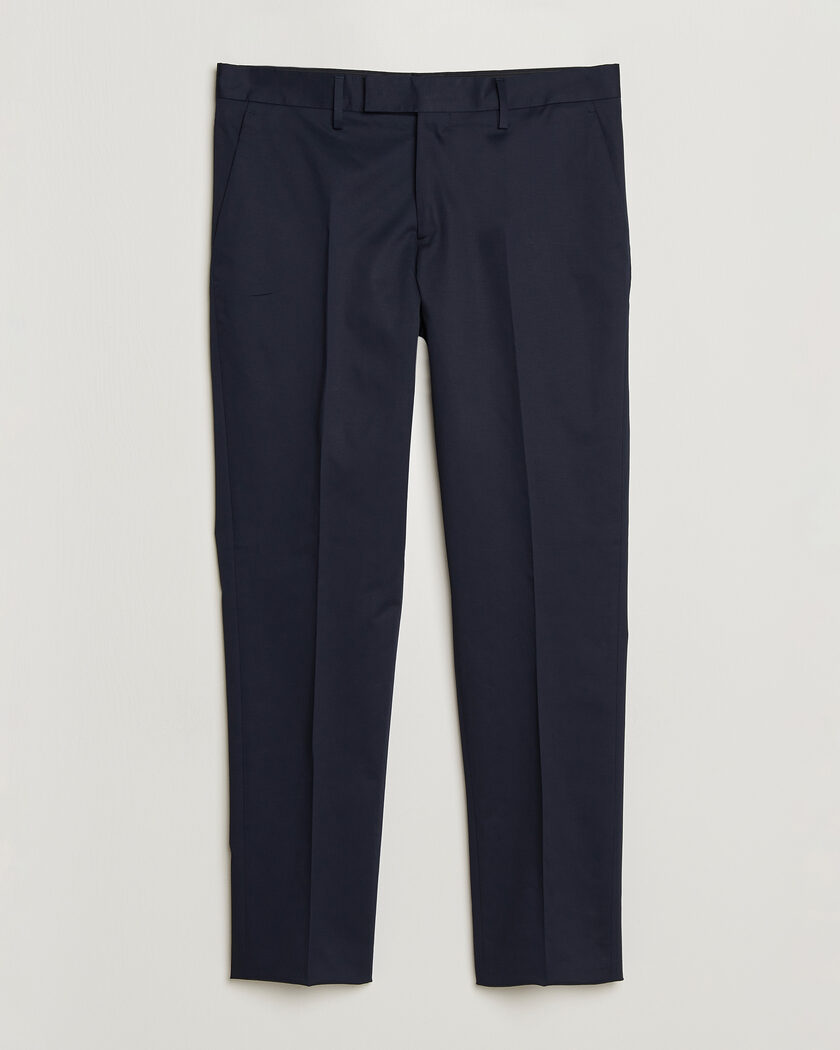 Lardini Lyon Cotton Twill Stretch Trousers Navy – Azul