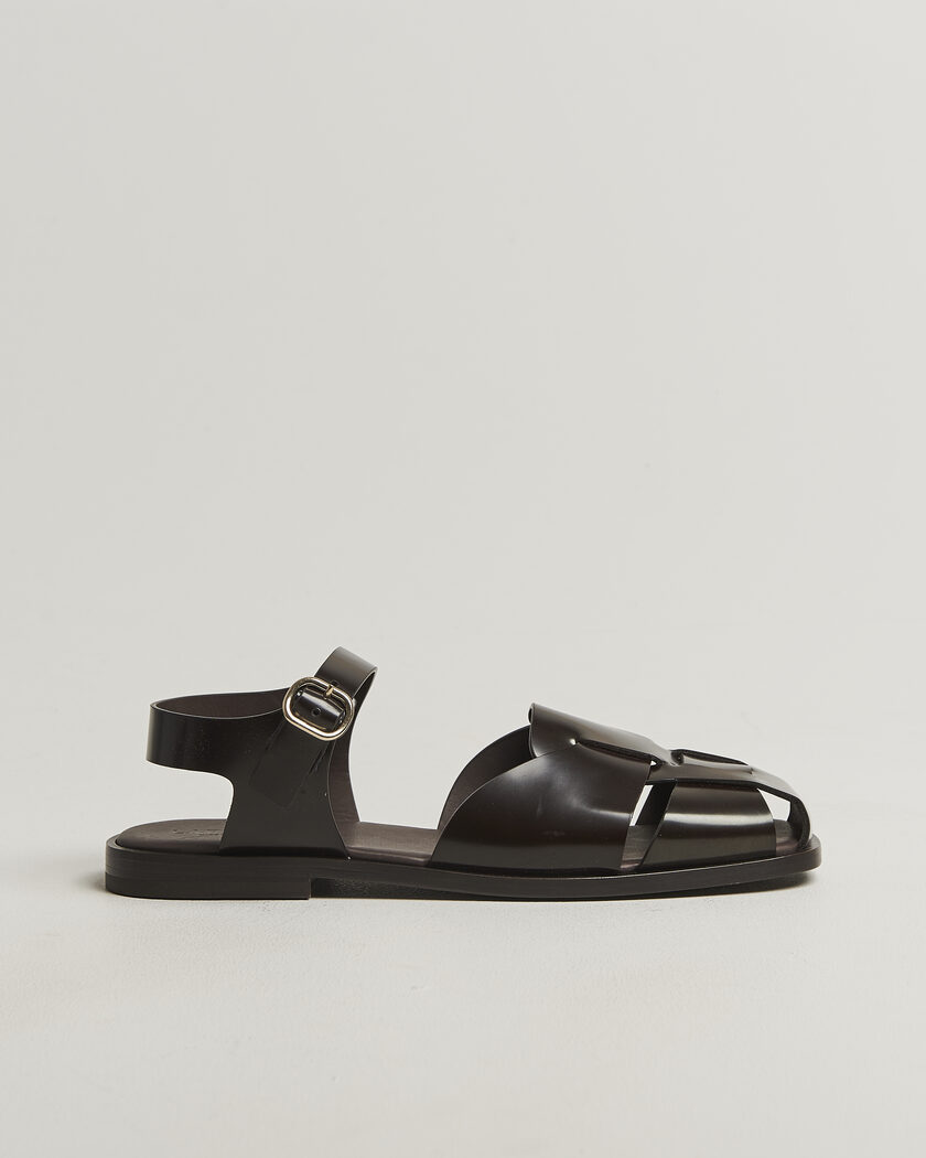 Lardini Marcel Leather Sandal Dark Brown – Marrón