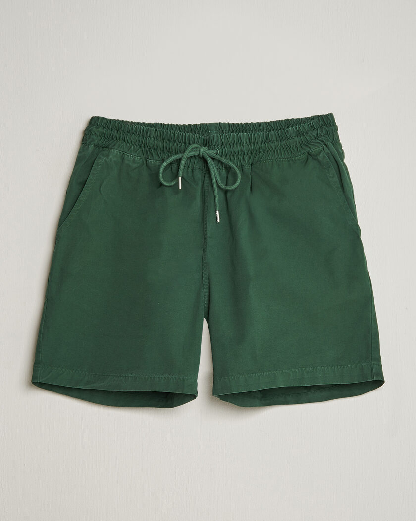 Colorful Standard Classic Organic Twill Drawstring Shorts Emerald Green – Verde