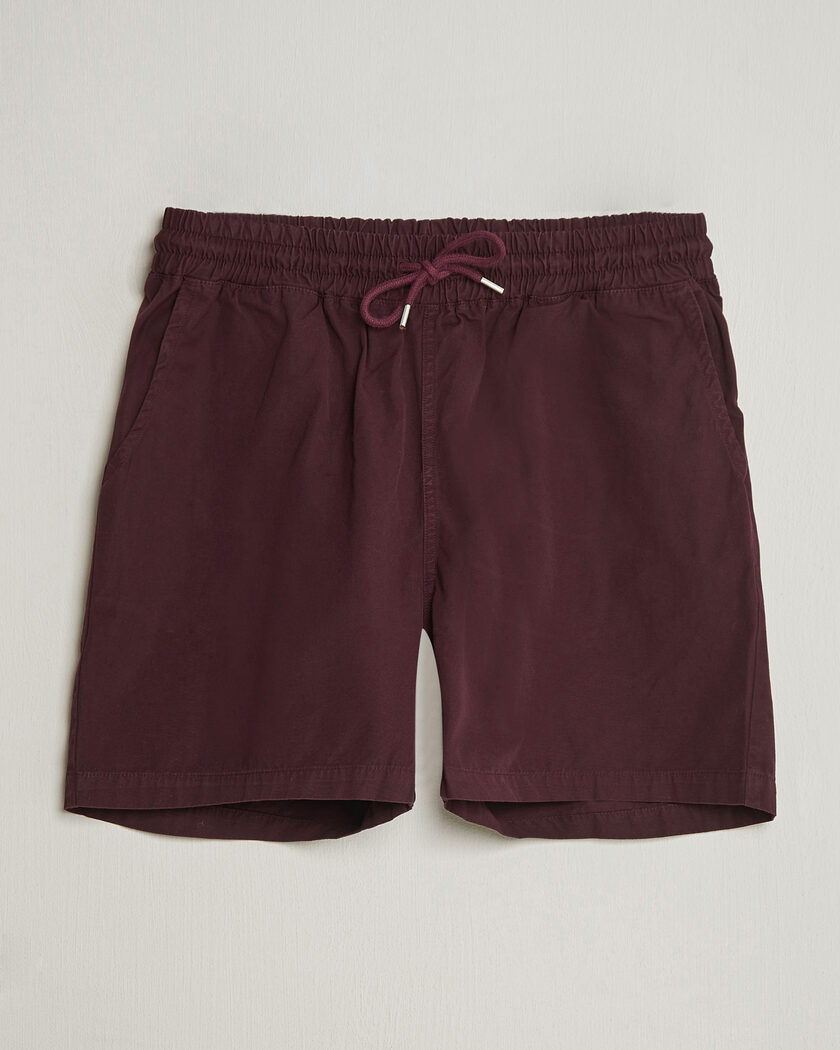 Colorful Standard Classic Organic Twill Drawstring Shorts Oxblood Red – Rojo