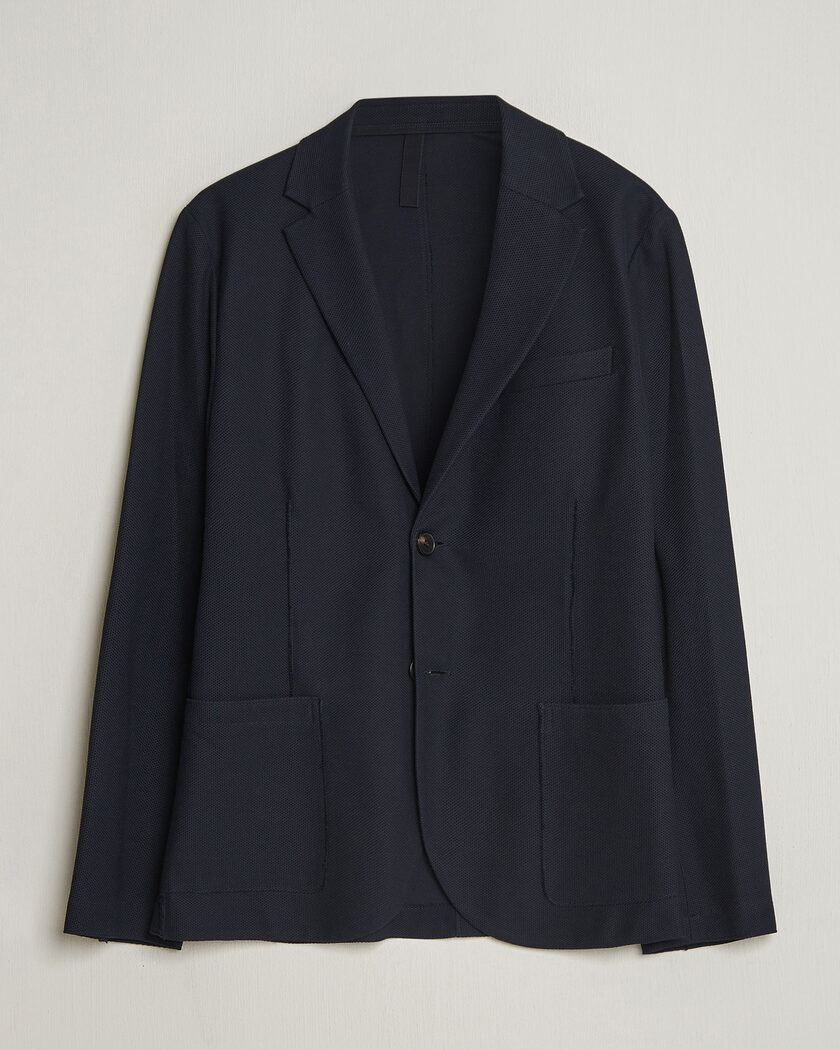 Harris Wharf London Loro Piana Honey Comb Blazer Navy Blue – Azul