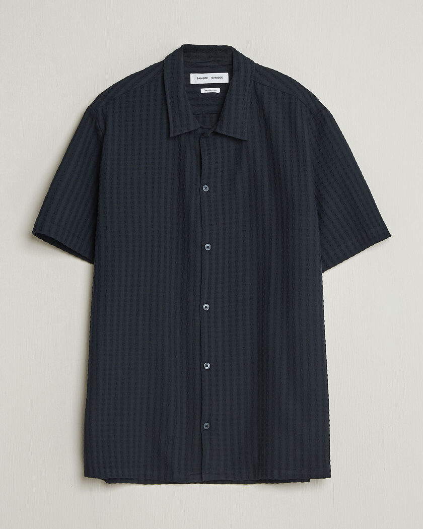 Samsøe Samsøe Avan Structured Short Sleeve Shirt Salute Navy – Azul