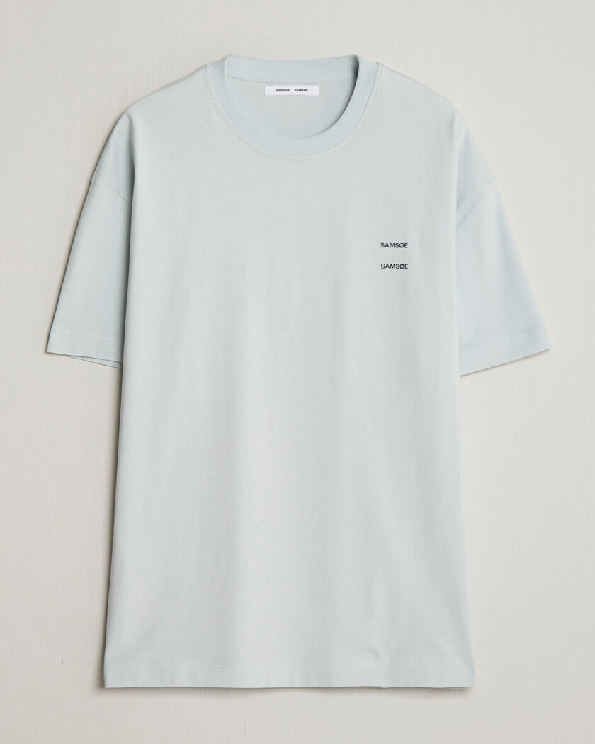 Samsøe Samsøe Joel Organic Cotton T-Shirt Skywriting – Azul
